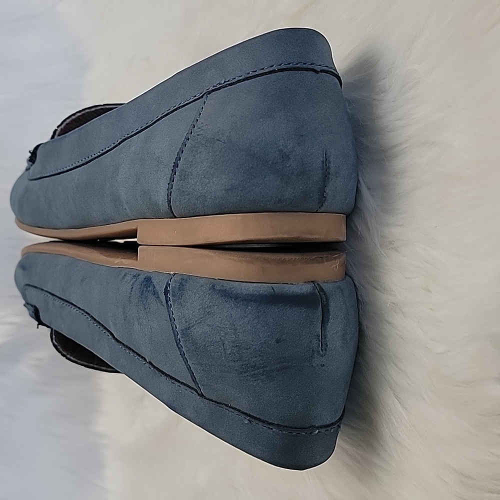 B.O.C Carolee Blue Faux Suede Academia Comfort Preppy Moccasin Driving Loafer - Picture 8 of 14